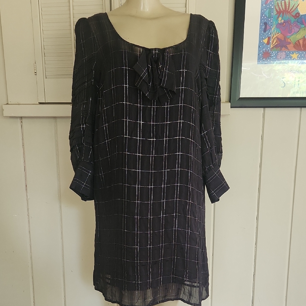 Juicy Couture Black and Silver Y2K Plaid Dress